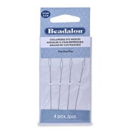 Beadalon Collapsible Eye Needles 6.4mm fine Silver