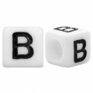 Acrylic letter beads letter B White