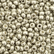 Miyuki seed beads 8/0 Duracoat Galvanized Light Pewter Silver 8-4221