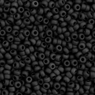 Miyuki seed beads 11/0 Opaque Matte Black 11-401f