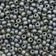 Miyuki seed beads 8/0 Metallic Matte Silver Grey 8-2002