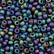 Miyuki seed beads 8/0 Opaque Matte AB Black 8-401fr