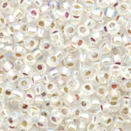 Miyuki seed beads 8/0 Silverlined AB Crystal 8-1001
