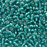 Miyuki seed beads 11/0 Silverlined Transparent Dark Teal Green 11-30