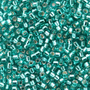 Miyuki beads delica's 11/0 Silverlined Caribbean Teal Green DB-1208