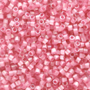 Miyuki beads delica's 11/0 Duracoat Semi Frosted Silverlined Dyed Honeysuckle Pink DB-2189