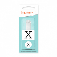 ImpressArt letter stamps Monogram Uppercase X 10mm Silver