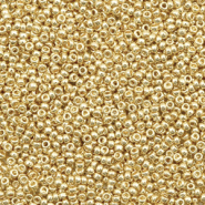 Miyuki seed beads 15/0 Duracoat Galvanized Champagne Gold 15-4204