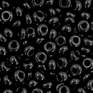 Preciosa glass seed beads 6/0-23980 Natural Opaque-Black