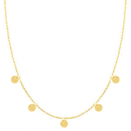 Stainless steel necklaces coins Gold