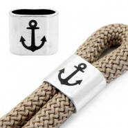 DQ European metal sliders "ANCHOR" Antique Silver (nickel free)