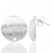 Findings TQ metal earrings 18mm 1 eye Antique Silver
