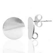 Findings TQ metal earrings 12mm 1 loop Antique Silver