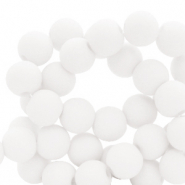 8 mm acrylic beads matt White