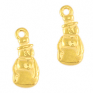 DQ European metal charms snowman Gold (nickel free)