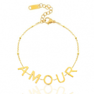 Stainless steel bracelets "amour" Gold