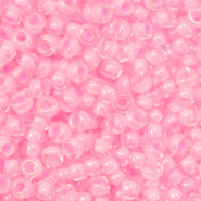Miyuki seed beads 8/0 Pink Lined Crystal 8-207