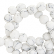 Natural stone beads 4mm Off White