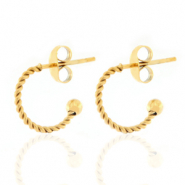Stainless steel earrings creole 12mm Gold
