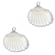Shell pendant specials Cockles Silver-White