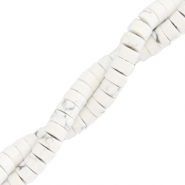 Natural stone beads disc 4mm Marble Beige