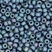 Miyuki seed beads 8/0 Opaque Glazed Frosted Rainbow Bayberry Blue 8-4703