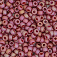 Miyuki seed beads 8/0 Opaque Glazed Frosted Rainbow Dark Red 8-4696