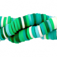 Katsuki beads 6mm Green White Mix