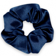 Scrunchie silky hair tie Deep Blue