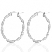 Stainless steel earrings creole Silver