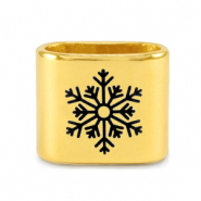 DQ European metal sliders snowflake Mix & Match Gold (nickel free)