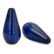 Polaris Elements drop shaped beads Mosso shiny Deep Blue
