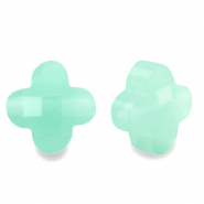 Fashion faceted beads clover Turquoise Green