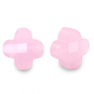 Fashion faceted beads clover Azalea Pink