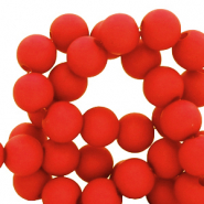 8 mm acrylic beads matt Candy Red