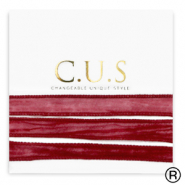 C.U.S® jewellery ribbon Ruby Pink