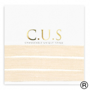 C.U.S&reg; jewellery ribbon Shimmery Beige Peach