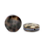 Shell beads 15mm Brown Beige