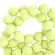 4 mm acrylic beads matt Light Yellow