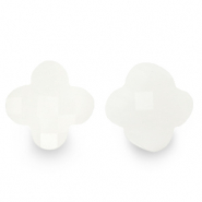 Fashion faceted beads clover White