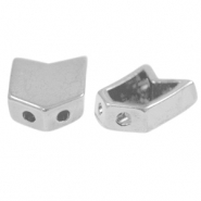 DQ European metal beads duo beads arrow Antique Silver (nickel free)