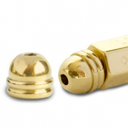 C.U.S&reg; jewellery message beads end cap Gold (nickel free)