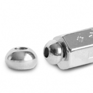 C.U.S&reg; jewellery message beads end cap Silver (nickel free)