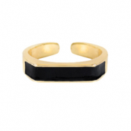 Must-have rings enamel Black-Gold