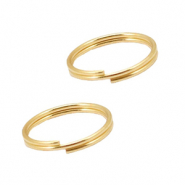 Stainless steel findings split ring 10mm Gold