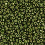 Miyuki seed beads 11/0 Opaque Luster Kaki Green 11-2539L