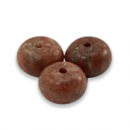 Natural stone beads Granite rondelle 8x5mm Burgundy Red