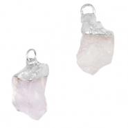 Natural stone charms Crystal-Silver