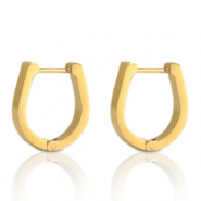 Stainless steel earrings horseshoe Gold