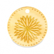 Plexx charms 20mm Birth flower September-Aster Gold